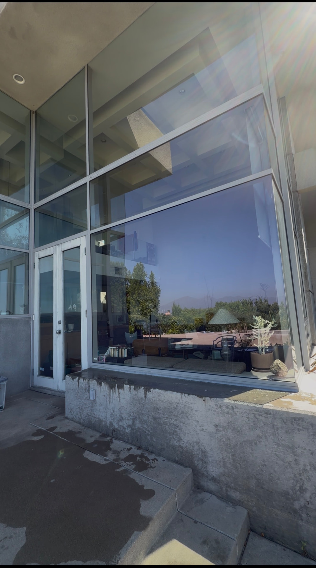 Sparkling floor-to-ceiling windows after a Shiners cleaning